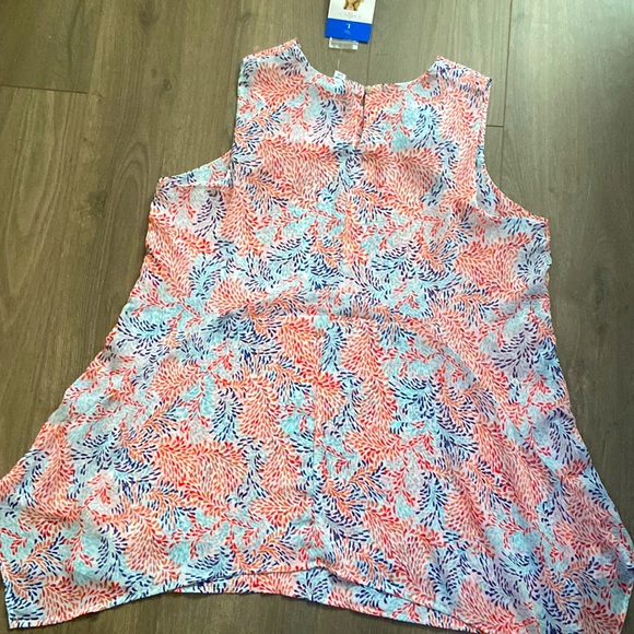 LAYERED SLEEVELESS  PRINTED BLOUSE TUNIC - Picture 6 of 12